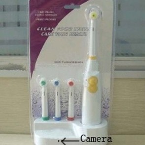 Toothbrush Hidden Bathroom Spy Camera - Spy Toothbrush Hidden Pinhole HD Camera DVR 16GB Motion Activated