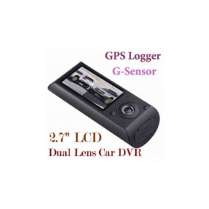 Car Camera DVR Recorder - 2.7" Dual Camera Security Car DVR GPS Vehicle Black Box Camcorder